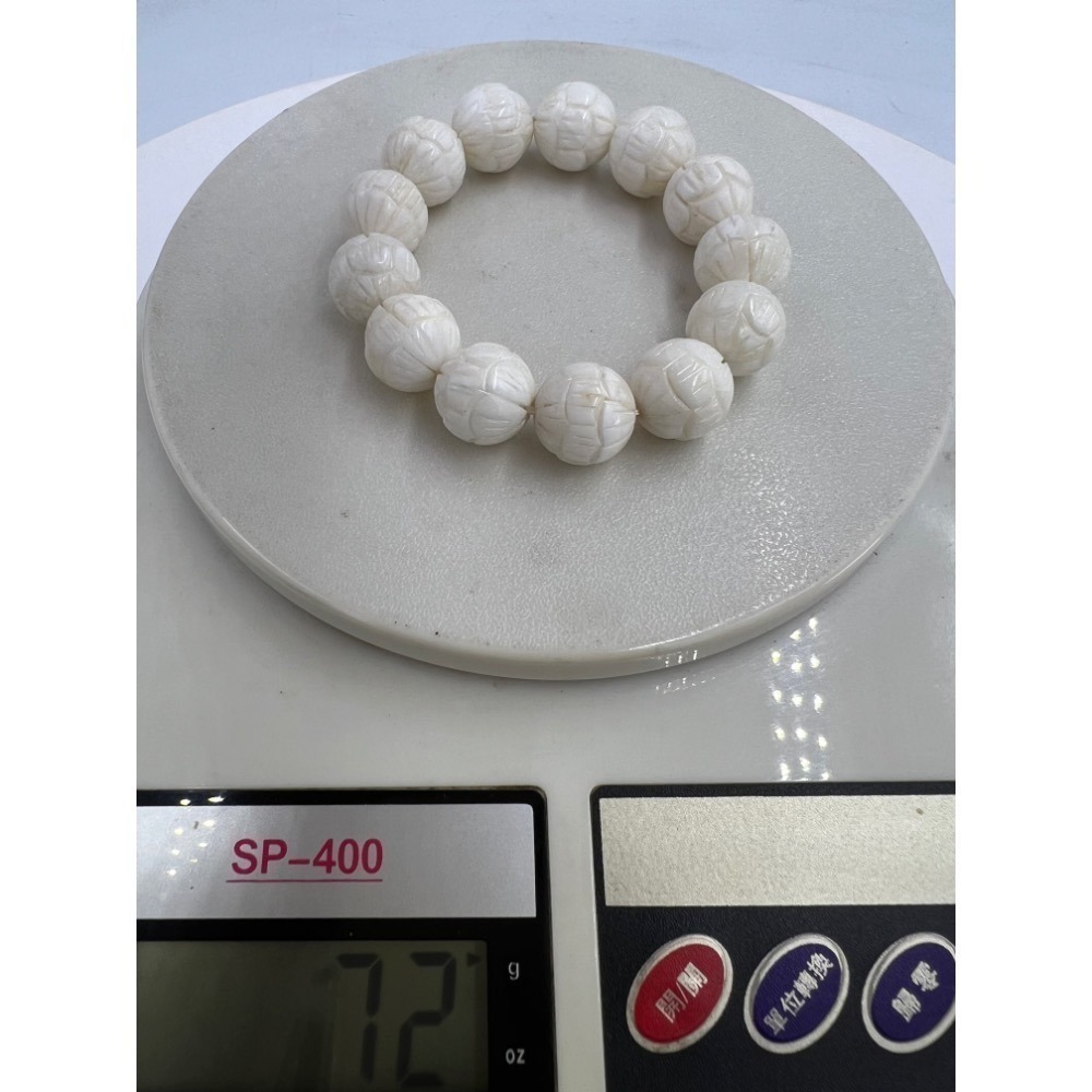 老大爺老貨天然硨磲蓮花 手珠 手鍊手環雕刻 蓮花造型珠 優選特級品 約快到16mm 照片為精過挑選實物台灣現貨立馬寄出-細節圖5