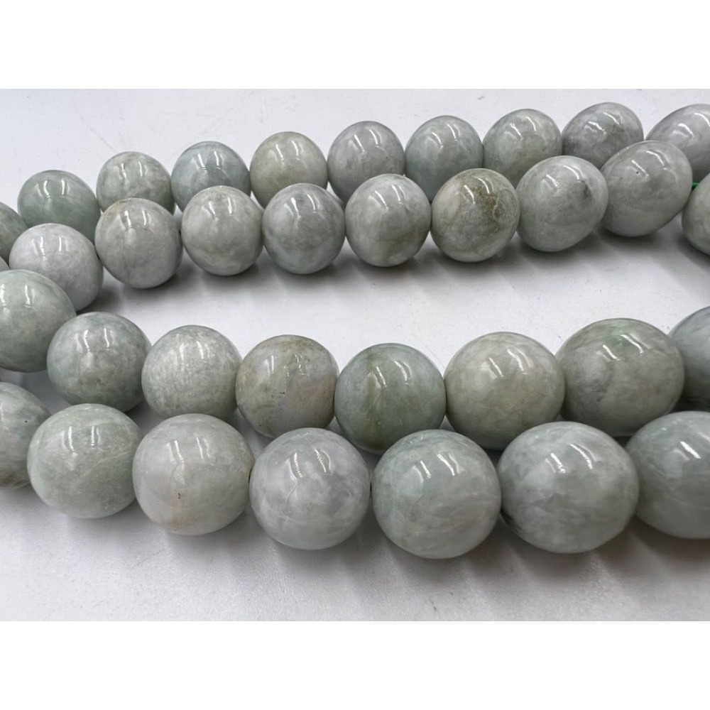 老大爺老貨天然緬甸玉翡翠玉圓珠項錬 13mm 水頭美 僅剩3條 售完為止-細節圖7