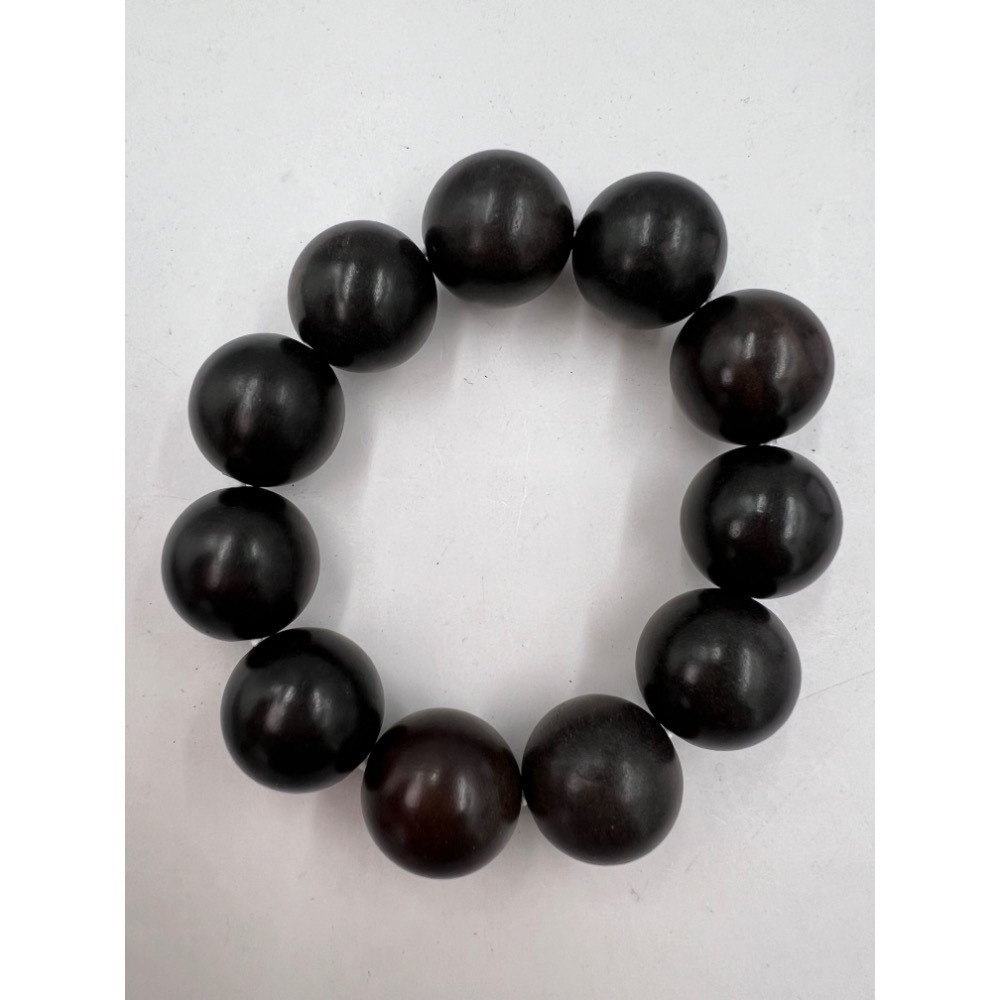 老大爺老貨黑檀手環禪心佛子手錬 照片為實品 單顆直徑約2公分-細節圖4