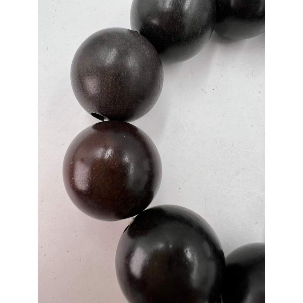 老大爺老貨黑檀手環禪心佛子手錬 照片為實品 單顆直徑約2公分-細節圖2