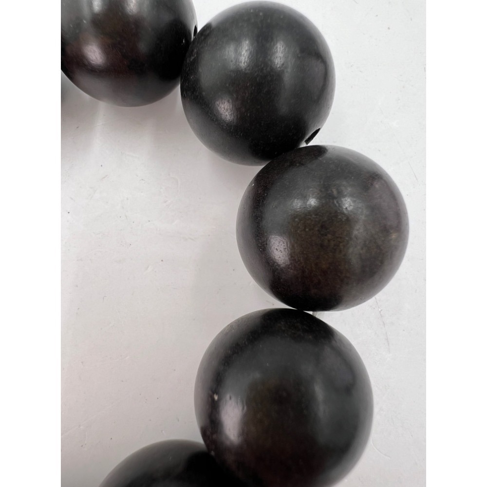 老大爺老貨黑檀手環禪心佛子手錬 照片為實品 單顆直徑約2公分-細節圖3