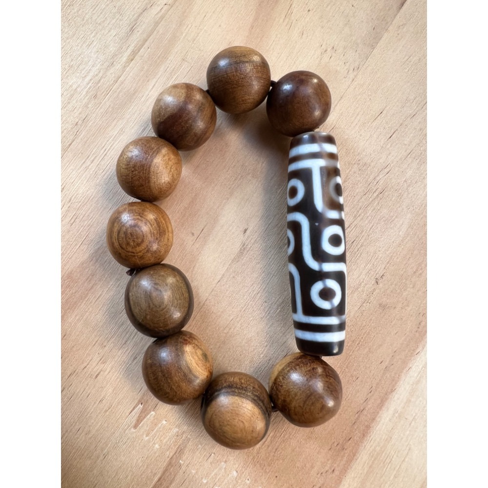 九眼接地氣力量此處最吉祥如理如法上師加持願力玉市阿姨小帥哥是做不到的呀 珍藏大九眼天珠檀香圓珠如實得其法脈傳承-細節圖6