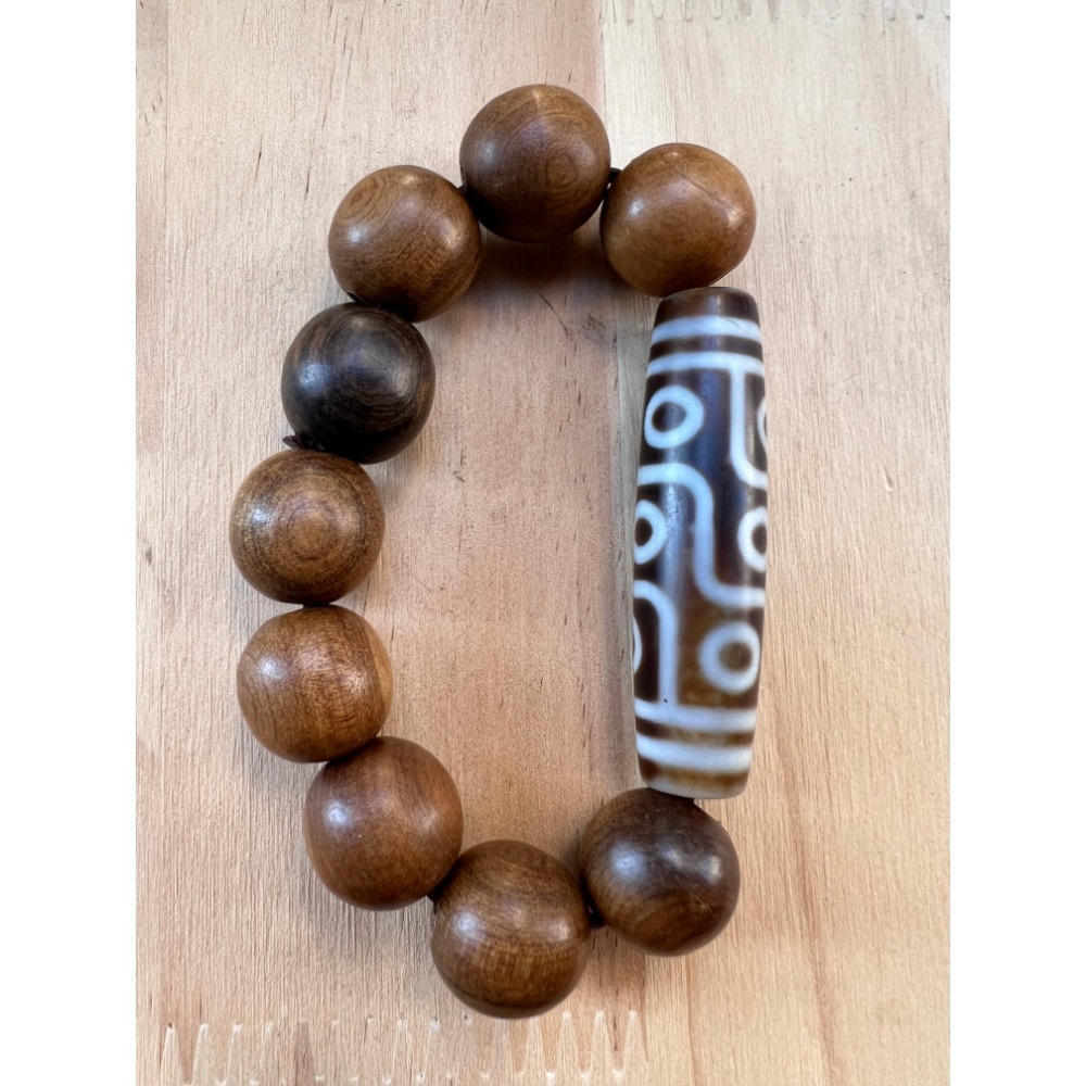 九眼接地氣力量此處最吉祥如理如法上師加持願力玉市阿姨小帥哥是做不到的呀 珍藏大九眼天珠檀香圓珠如實得其法脈傳承-細節圖4