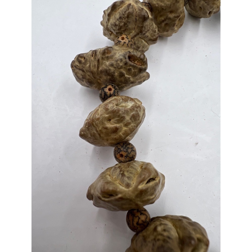 老大爺老貨原籽小鬼臉菩提子念珠佛珠串 照片為樣品 賣場剩最後2串-細節圖3