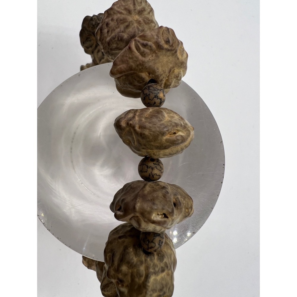 老大爺老貨原籽小鬼臉菩提子念珠佛珠串 照片為樣品 賣場剩最後2串-細節圖4