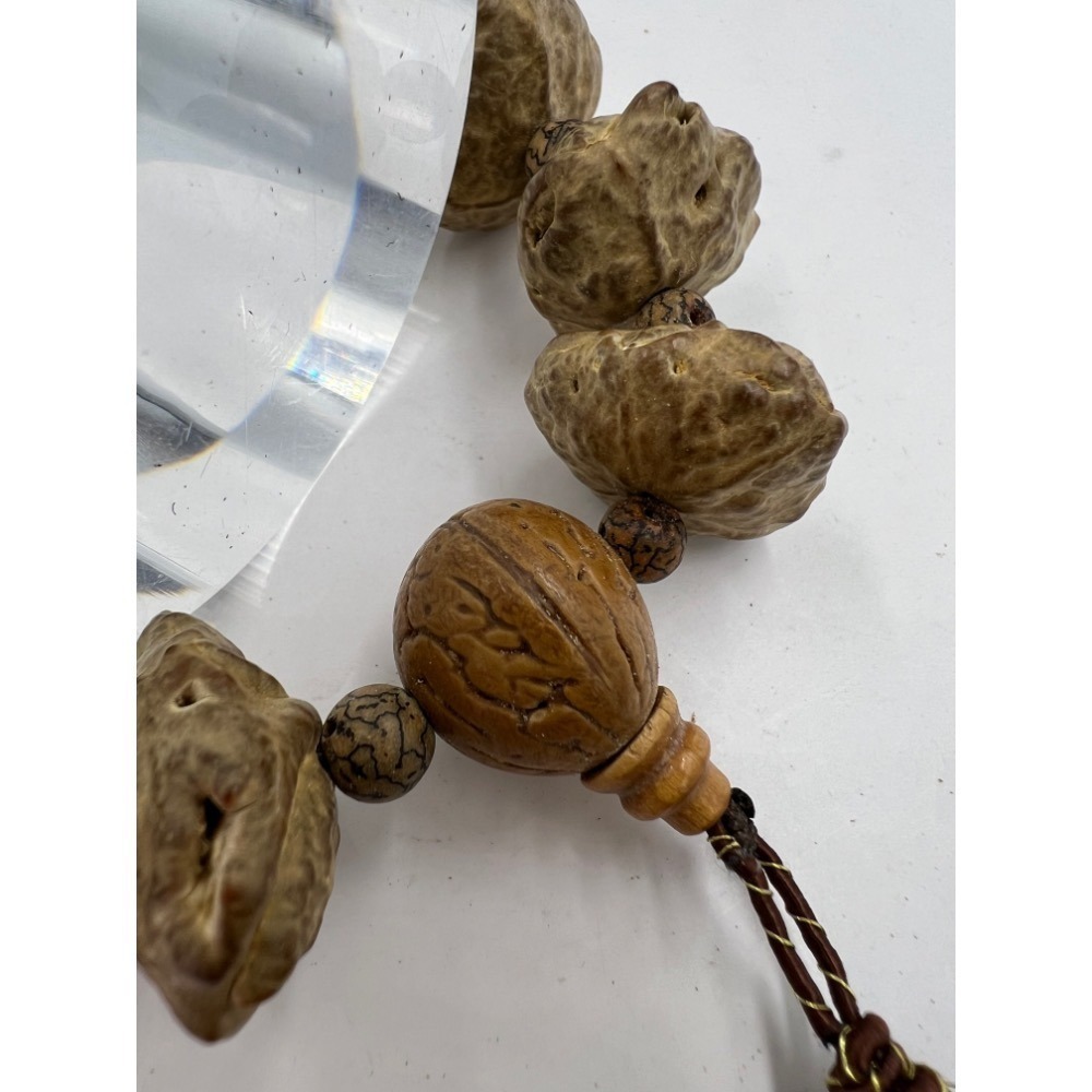 老大爺老貨原籽小鬼臉菩提子念珠佛珠串 照片為樣品 賣場剩最後2串-細節圖6