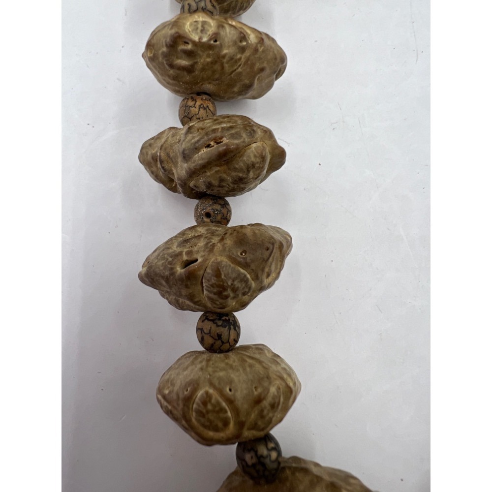 老大爺老貨原籽小鬼臉菩提子念珠佛珠串 照片為樣品 賣場剩最後2串-細節圖9