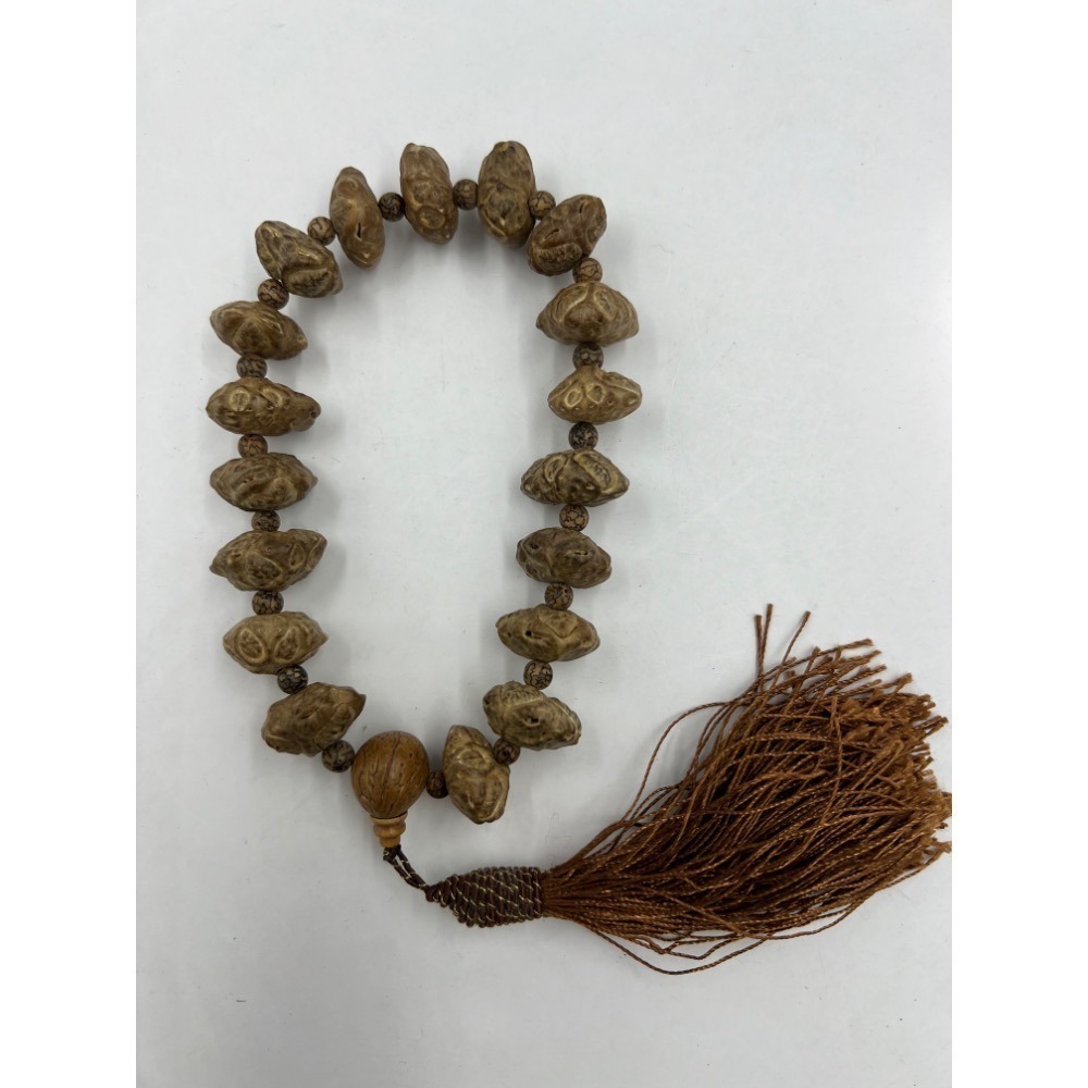 老大爺老貨原籽小鬼臉菩提子念珠佛珠串 照片為樣品 賣場剩最後2串-細節圖10