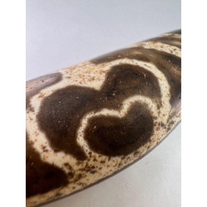 寶瓶天珠項鍊 Tibetan Vase Dzi Bead Necklace｜咖啡色繩鍊附蝦勾 可掛佛牌 吉祥祈福能量石-細節圖2