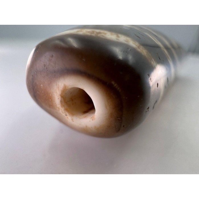 寶瓶天珠項鍊 Tibetan Vase Dzi Bead Necklace｜咖啡色繩鍊附蝦勾 可掛佛牌 吉祥祈福能量石-細節圖3