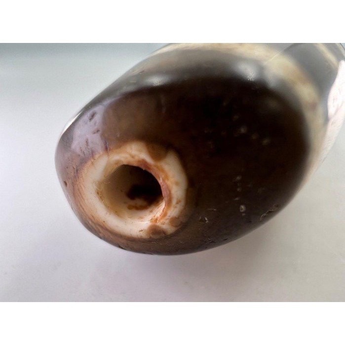 寶瓶天珠項鍊 Tibetan Vase Dzi Bead Necklace｜咖啡色繩鍊附蝦勾 可掛佛牌 吉祥祈福能量石-細節圖6