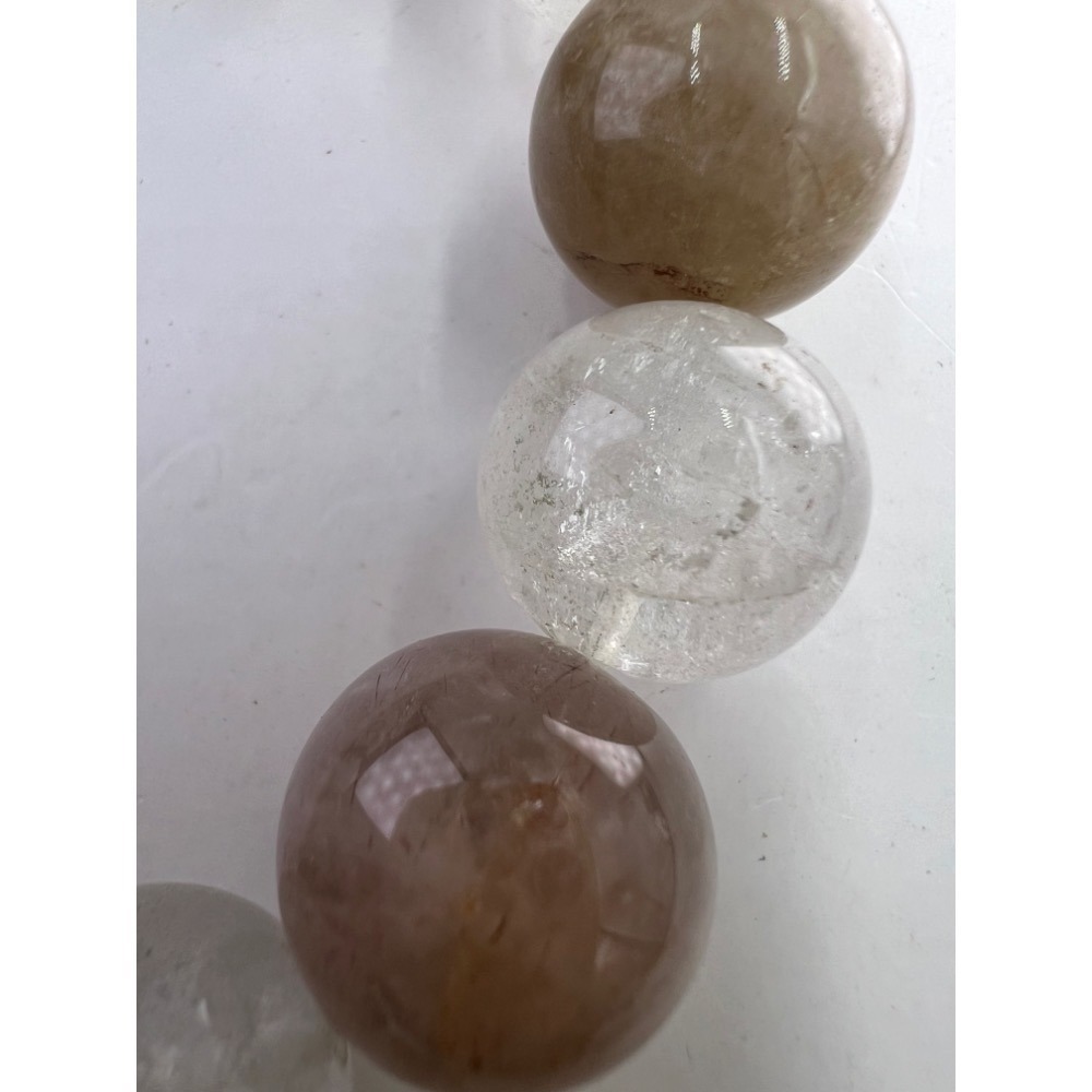 老大爺老貨水晶礦類白水晶為主天然水晶手鍊約16-17mm精挑細選不刮手天然水晶非灌粉加工實物上架實在好看-細節圖3