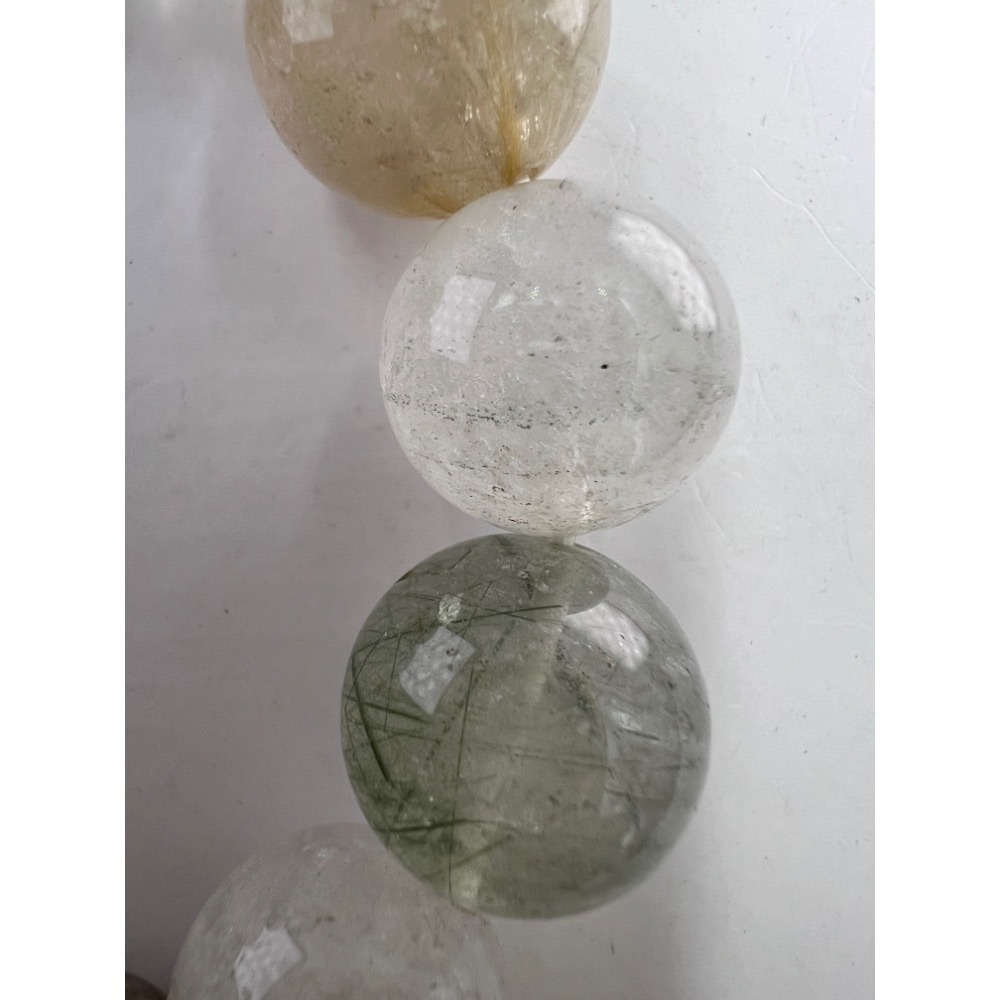 老大爺老貨水晶礦類白水晶為主天然水晶手鍊約16-17mm精挑細選不刮手天然水晶非灌粉加工實物上架實在好看-細節圖4