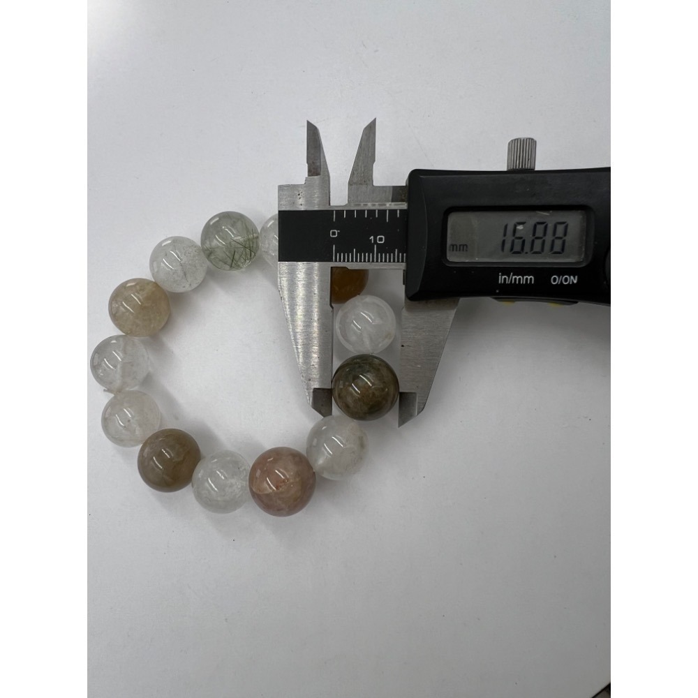 老大爺老貨水晶礦類白水晶為主天然水晶手鍊約16-17mm精挑細選不刮手天然水晶非灌粉加工實物上架實在好看-細節圖8