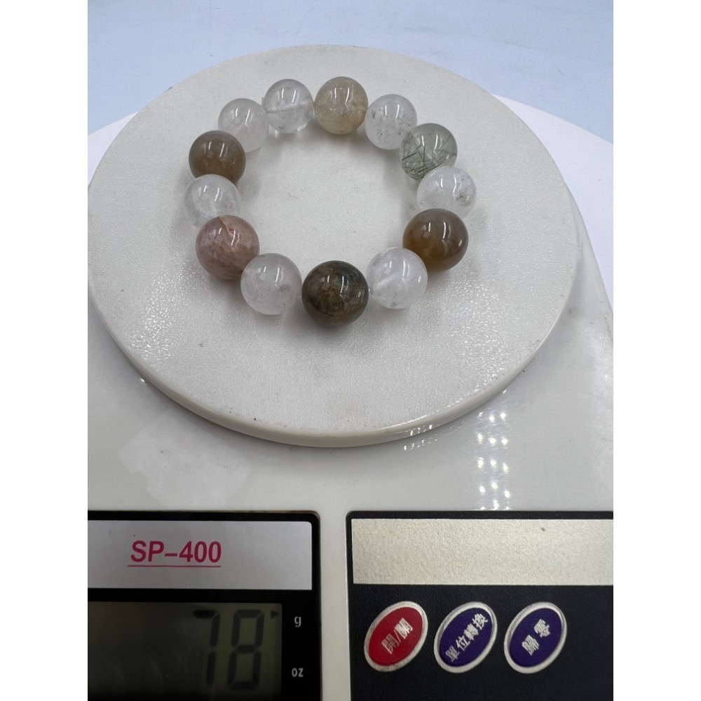 老大爺老貨水晶礦類白水晶為主天然水晶手鍊約16-17mm精挑細選不刮手天然水晶非灌粉加工實物上架實在好看-細節圖9