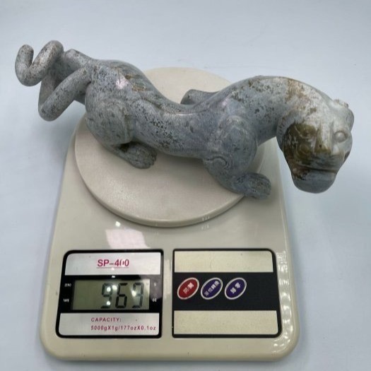 和田青黃玉四神獸白虎和田玉老虎和闐玉虎六合貴人缺虎者必得合和好運不斷招財化煞送木底座-細節圖3