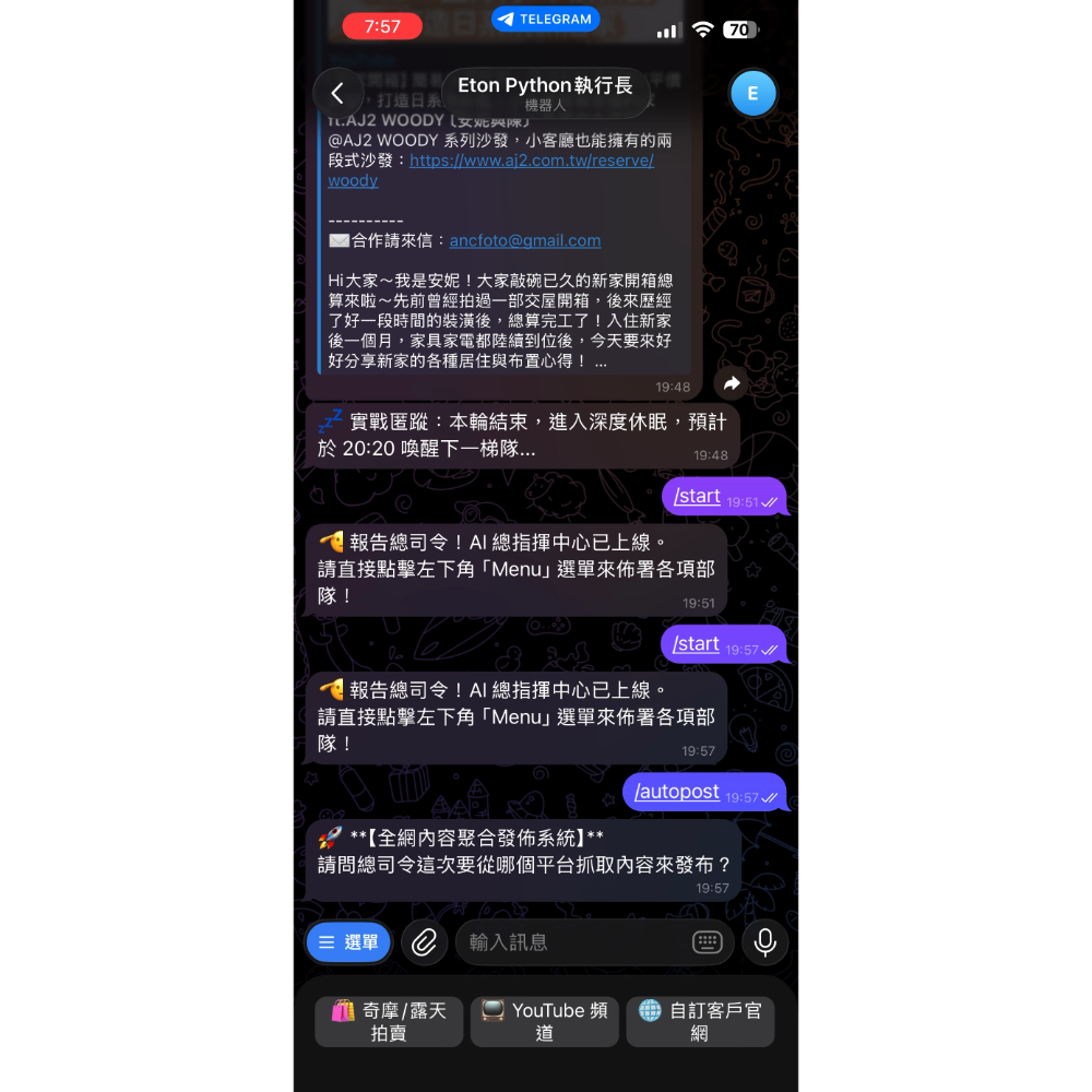 【驅動城市】告別窮忙企業數位轉型 AI 自動化行銷系統｜龍蝦特助｜一鍵生成企劃/YT自動上傳/部落格發文/留言SEO優化-細節圖2