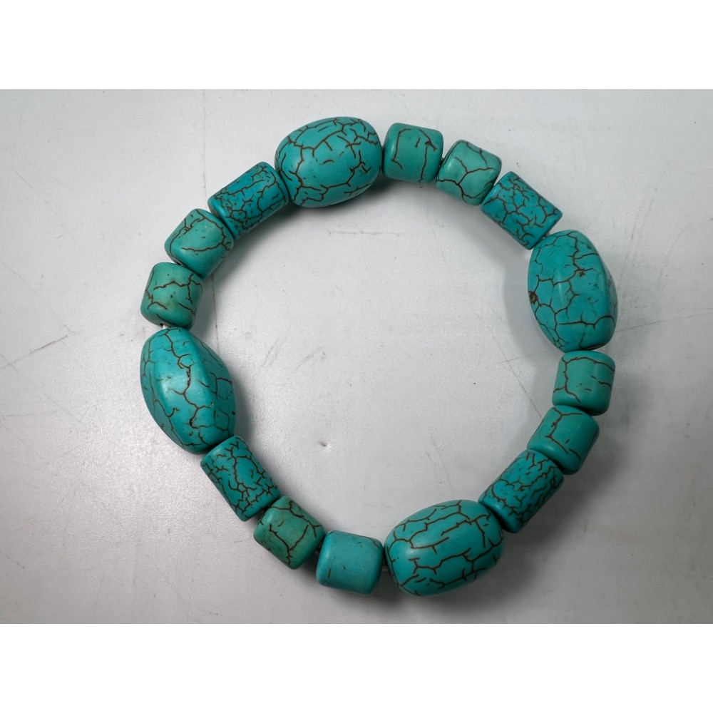 老大爺綠松石手錬二十年前的老貨照片為實物特別有造型-細節圖2