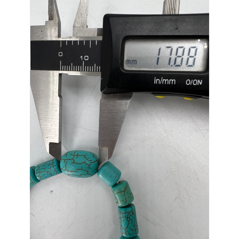 老大爺綠松石手錬二十年前的老貨照片為實物特別有造型-細節圖5