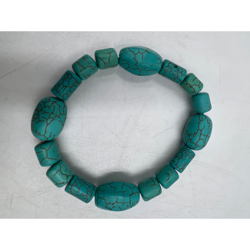 老大爺綠松石手錬二十年前的老貨照片為實物特別有造型-細節圖7