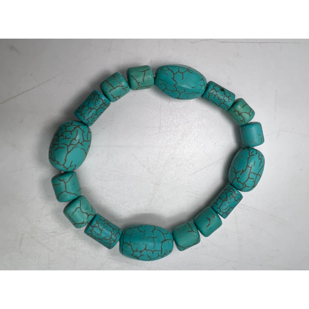 老大爺綠松石手錬二十年前的老貨照片為實物特別有造型-細節圖8