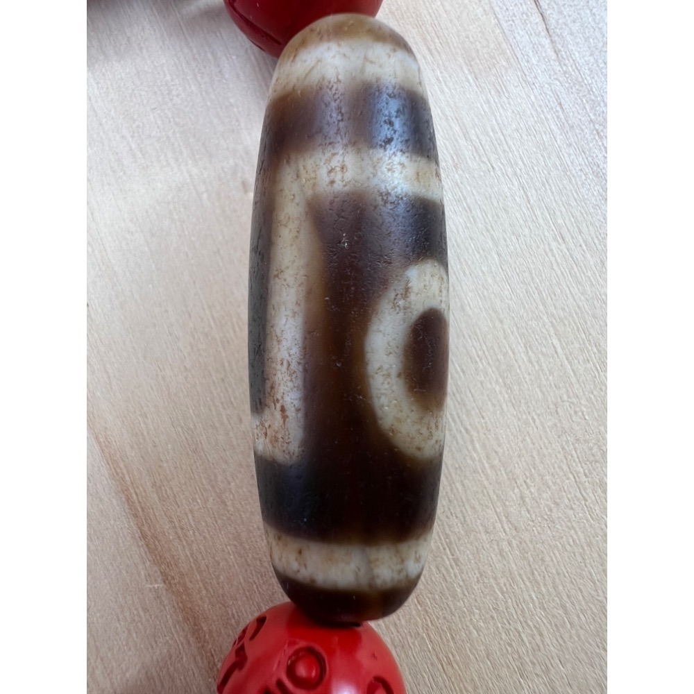 嚴選工廠量產西藏二眼天珠管珠朱紅珠六字真言特別挑出實物人緣寓意濃醇強勁是催化個人桃花不可多得又便宜的好物搭配財神咒超有感-細節圖4