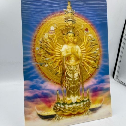千手觀音3D立體畫像好莊嚴此處最吉祥凝聚強而有力的磁場 佛度有緣人 無緣不成 無恭敬心不成-細節圖2