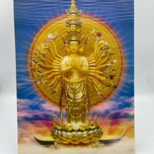 千手觀音3D立體畫像好莊嚴此處最吉祥凝聚強而有力的磁場 佛度有緣人 無緣不成 無恭敬心不成-細節圖4