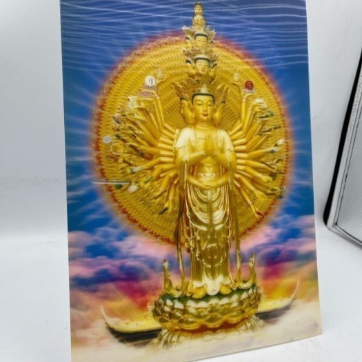 千手觀音3D立體畫像好莊嚴此處最吉祥凝聚強而有力的磁場 佛度有緣人 無緣不成 無恭敬心不成-細節圖2