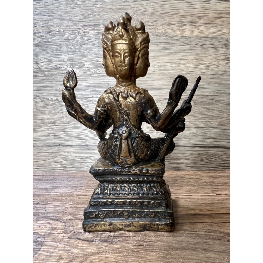 有入神泰國四面神大梵天王四面神小佛像供尊來自泰國出塔佛像底部裝滿滿的舍利子來源泰國四面佛銅雕能量很強超過百年頭頂上純金箔-細節圖4