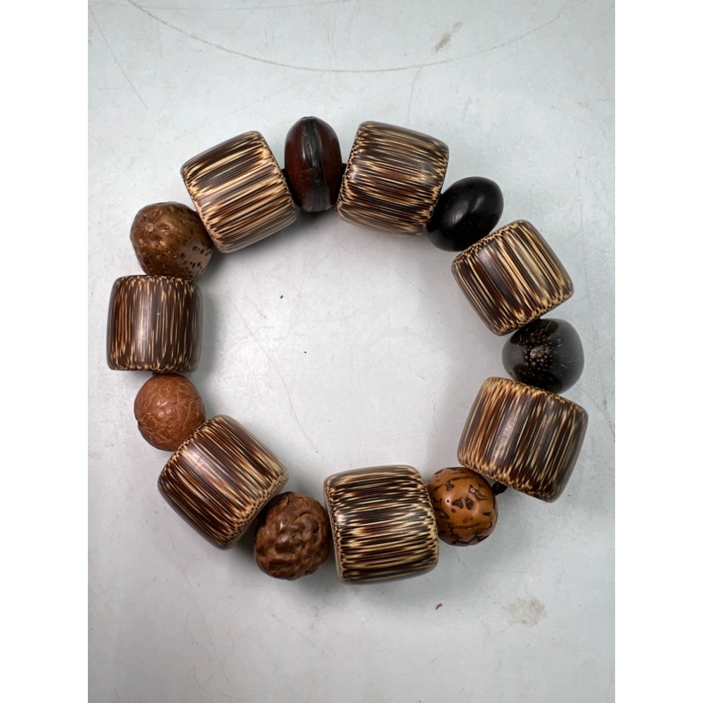 老大爺像木桶裝菩提子圓滿具足特殊手錬照片為實物不是樣品-細節圖2