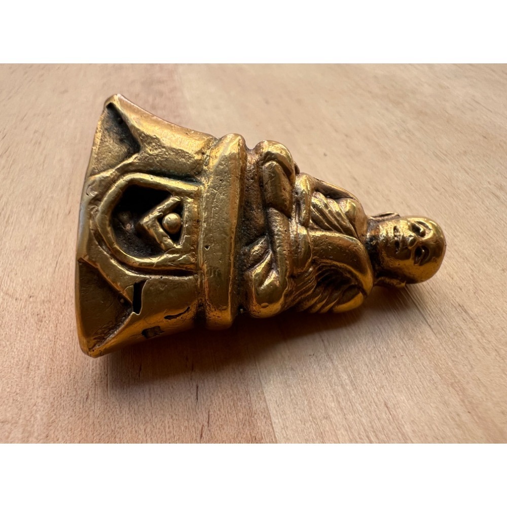 LP Ngern龍婆艮財佛招財聖物九大高僧龍婆銀財佛泰國老佛牌佛曆2459年稀少最貴 實品（瓦邦堪）皇室功德主版鎏金財佛-細節圖3