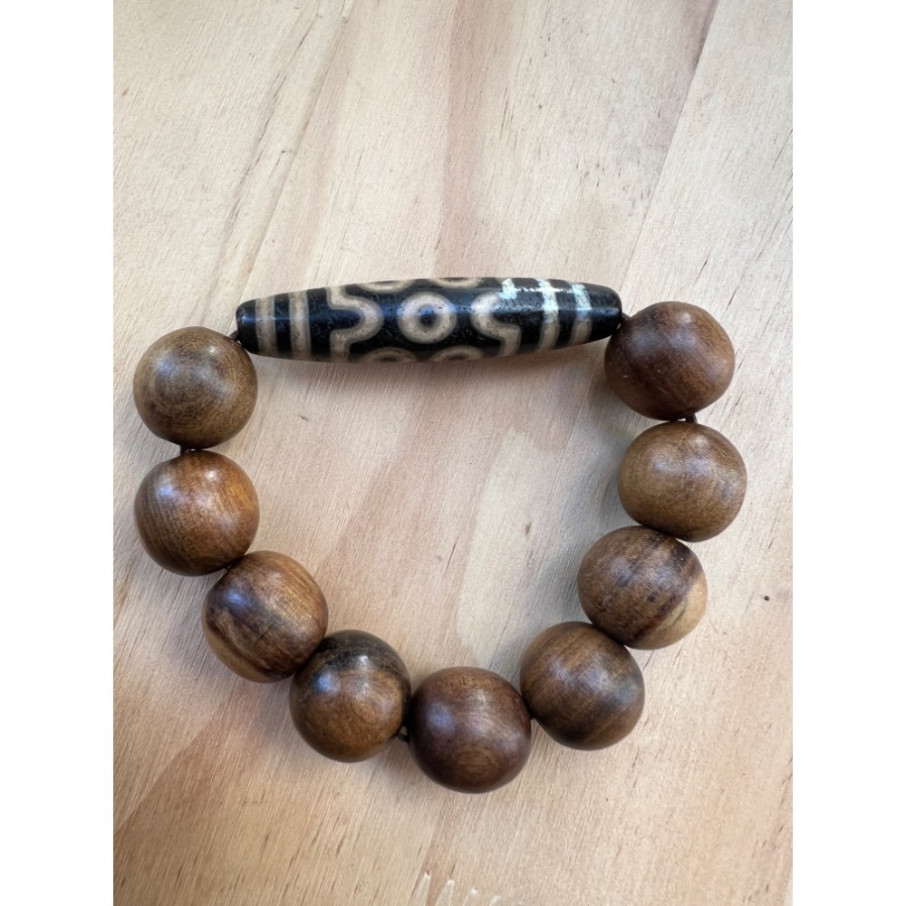 七眼天珠7眼老天珠手環配檀香佛珠實物拍天下紊亂邪氣橫行正能量從心做起 調回自己本來的佛性 與佛之人事物常親近定能平安吉祥-細節圖5