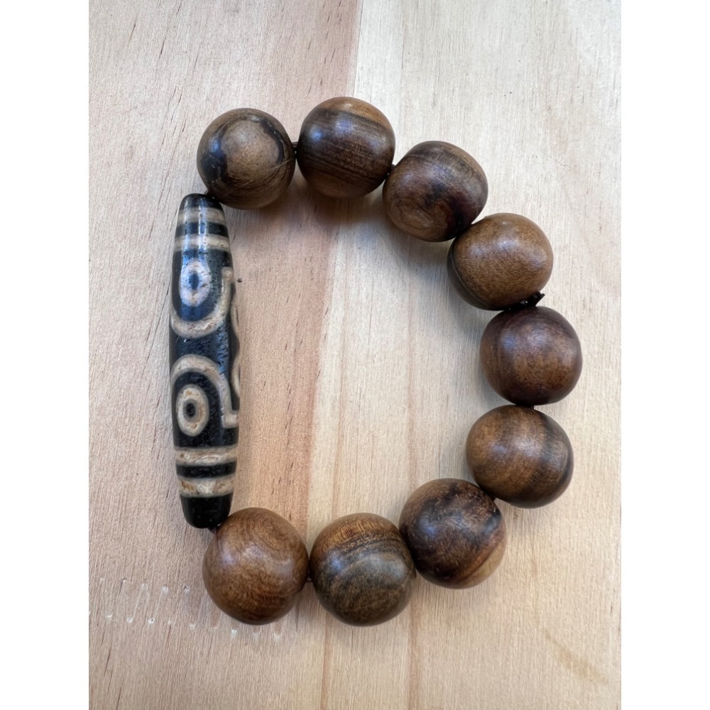 七眼天珠7眼老天珠手環配檀香佛珠實物拍天下紊亂邪氣橫行正能量從心做起 調回自己本來的佛性 與佛之人事物常親近定能平安吉祥-細節圖7