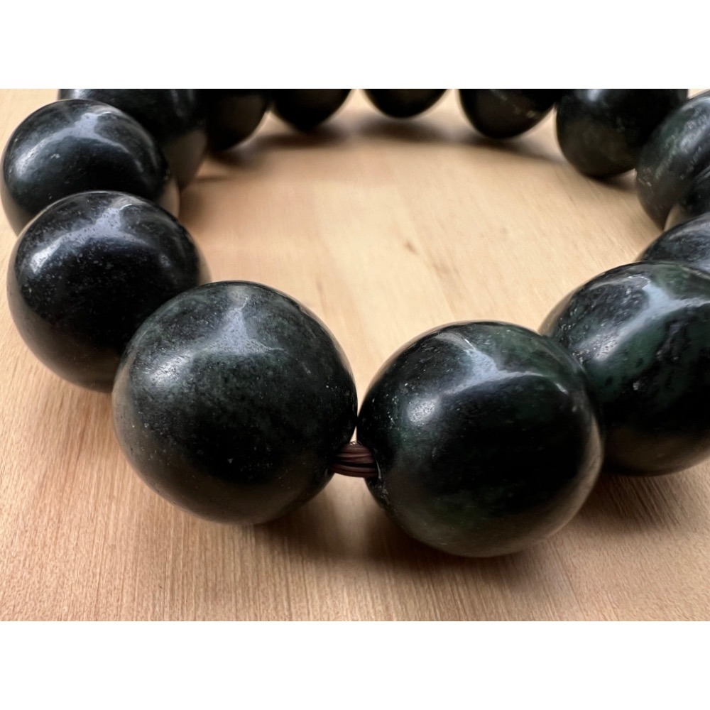 實物拍攝 新疆隕石手錬 極神秘黑手環富於秘密能量之物 直徑約1.5cm-細節圖7