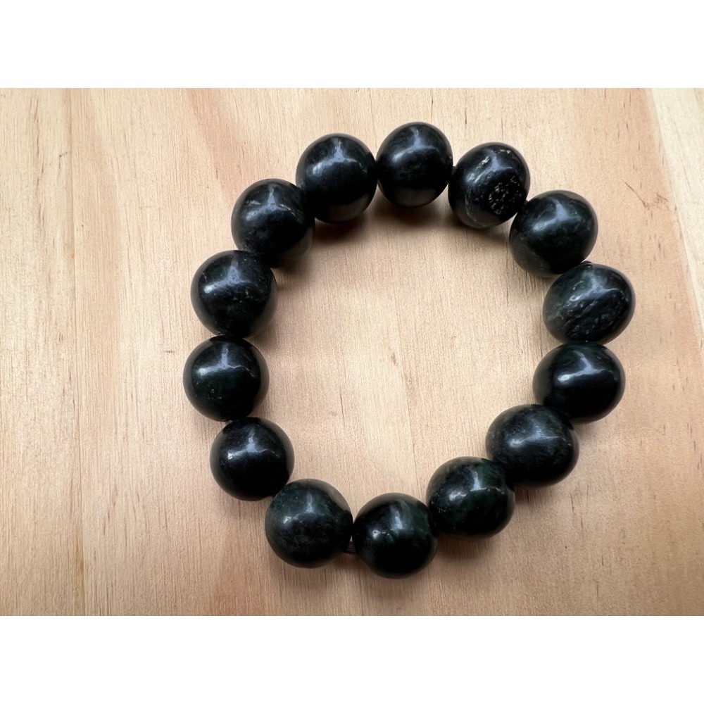 實物拍攝 新疆隕石手錬 極神秘黑手環富於秘密能量之物 直徑約1.5cm-細節圖8