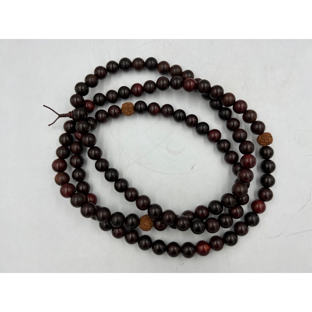 108檀木念珠巨大單直徑1.8公分好撥好盤有大師的fu照片為實物-細節圖3