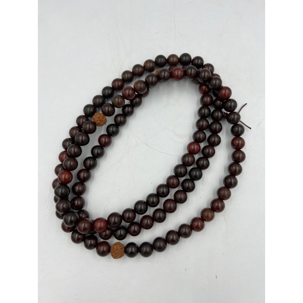 108檀木念珠巨大單直徑1.8公分好撥好盤有大師的fu照片為實物-細節圖4