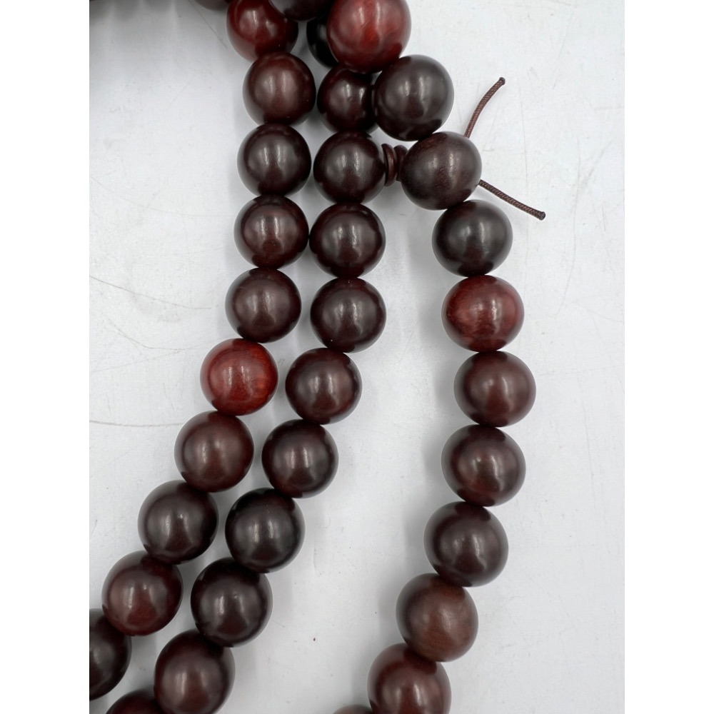 108檀木念珠巨大單直徑1.8公分好撥好盤有大師的fu照片為實物-細節圖6