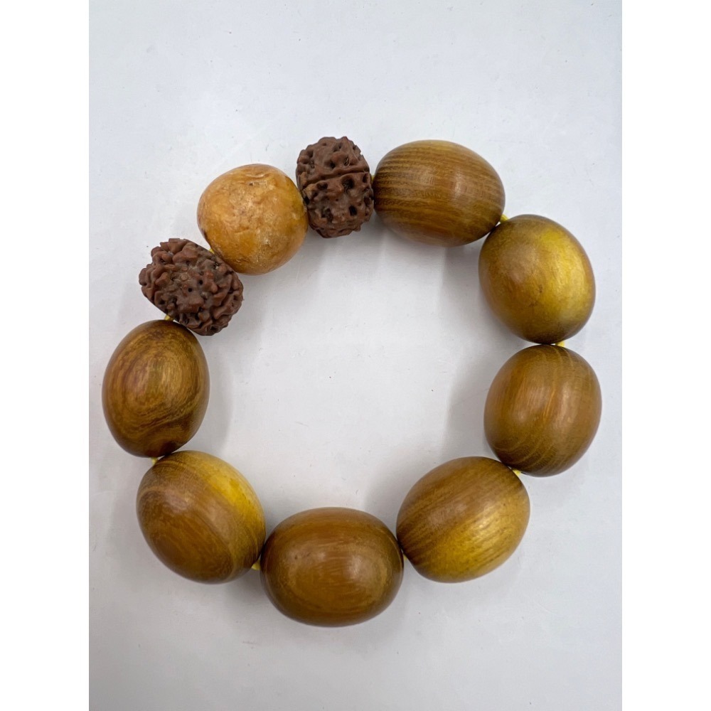 老大爺老貨扭蛋形原木菩提子蜜臘珠禪心佛子手錬 照片為實物-細節圖7
