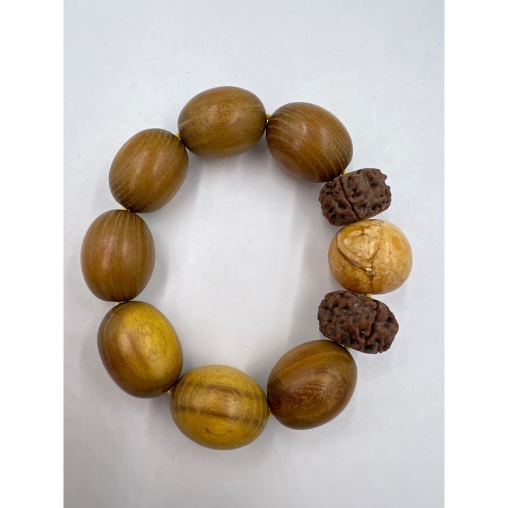 老大爺老貨扭蛋形原木菩提子蜜臘珠禪心佛子手錬 照片為實物-細節圖8