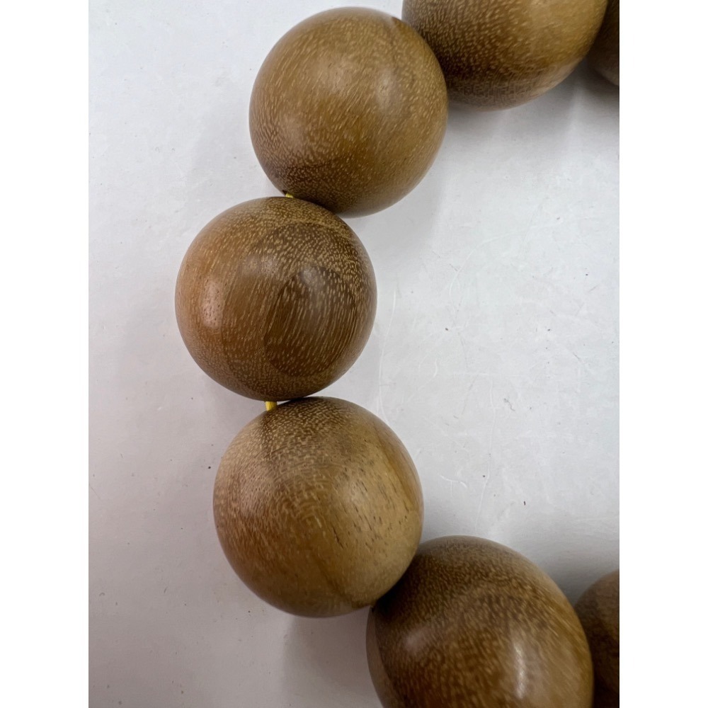 老大爺老貨檀木圓珠手鍊 照片為實物 禪心佛子手環 單直徑約20mm-細節圖4