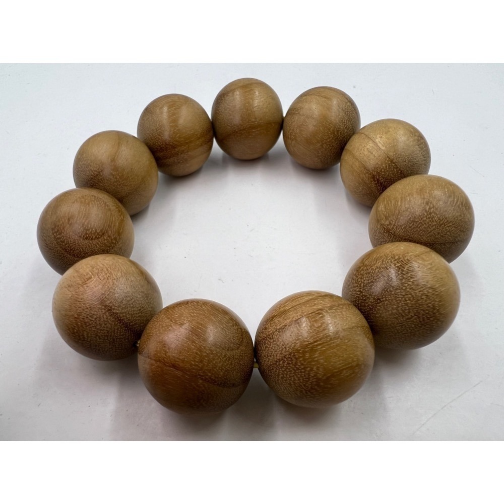 老大爺老貨檀木圓珠手鍊 照片為實物 禪心佛子手環 單直徑約20mm-細節圖6