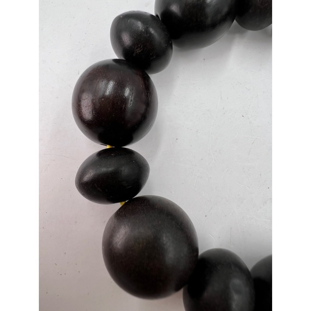 老大爺老貨黑檀算盤珠禪心手錬佛子手環 照片為實物 圓珠直徑約2公分-細節圖3