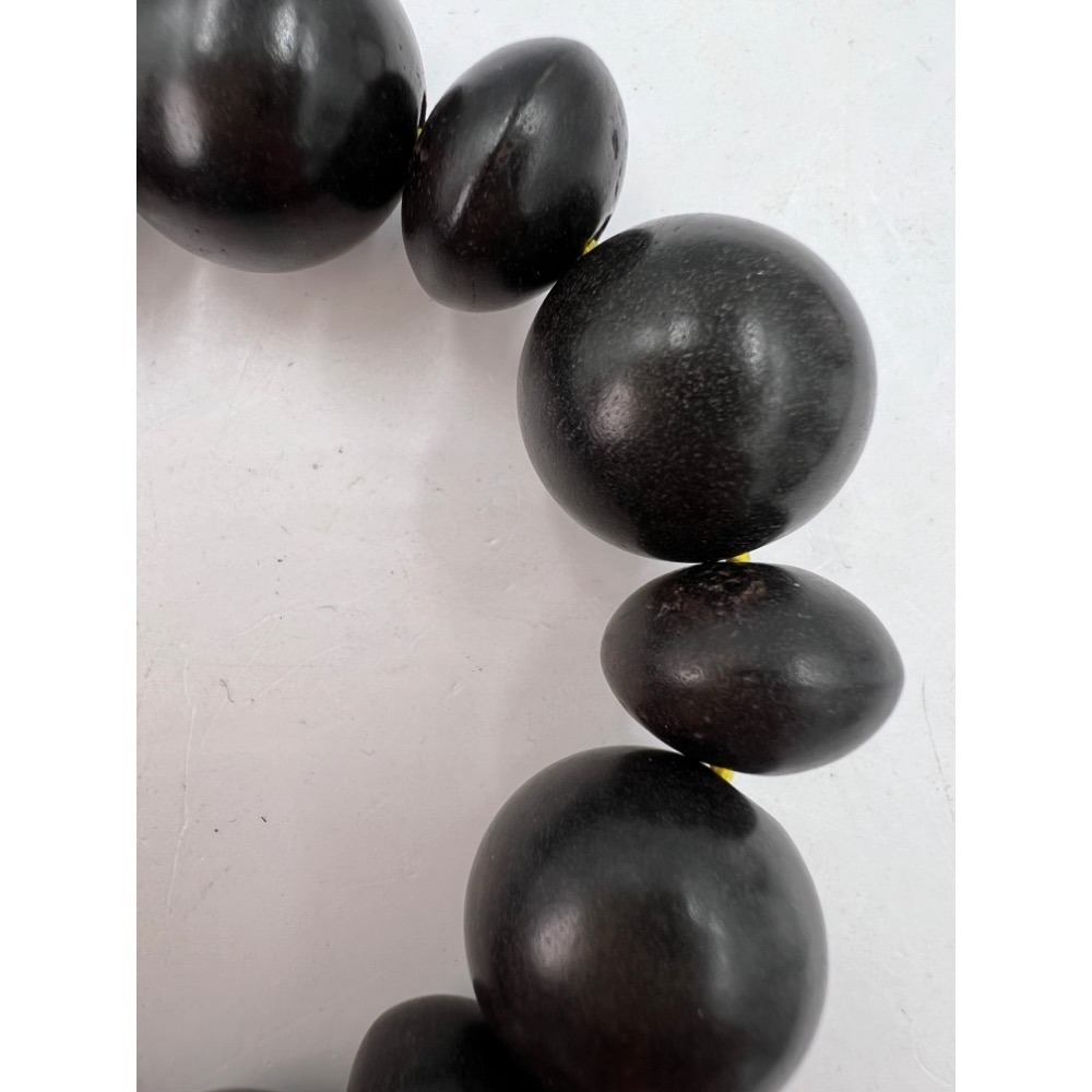 老大爺老貨黑檀算盤珠禪心手錬佛子手環 照片為實物 圓珠直徑約2公分-細節圖4