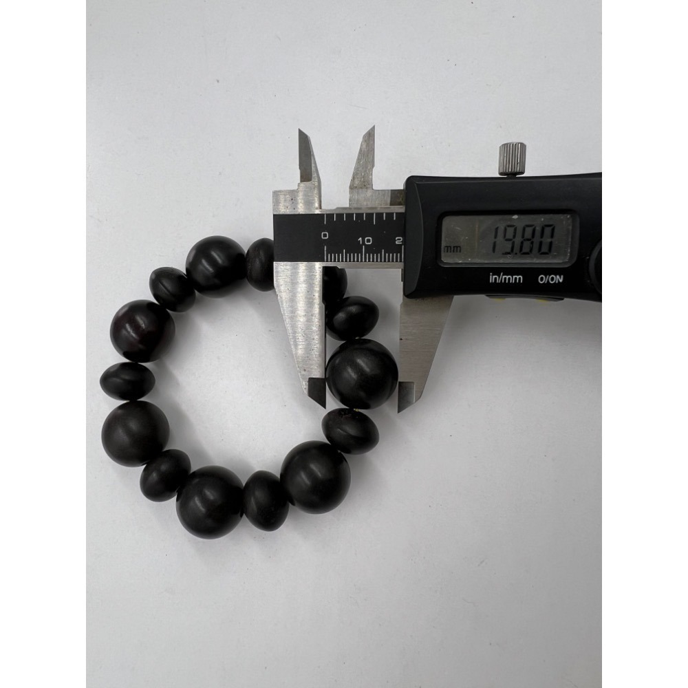 老大爺老貨黑檀算盤珠禪心手錬佛子手環 照片為實物 圓珠直徑約2公分-細節圖8