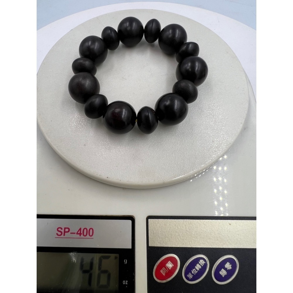 老大爺老貨黑檀算盤珠禪心手錬佛子手環 照片為實物 圓珠直徑約2公分-細節圖9