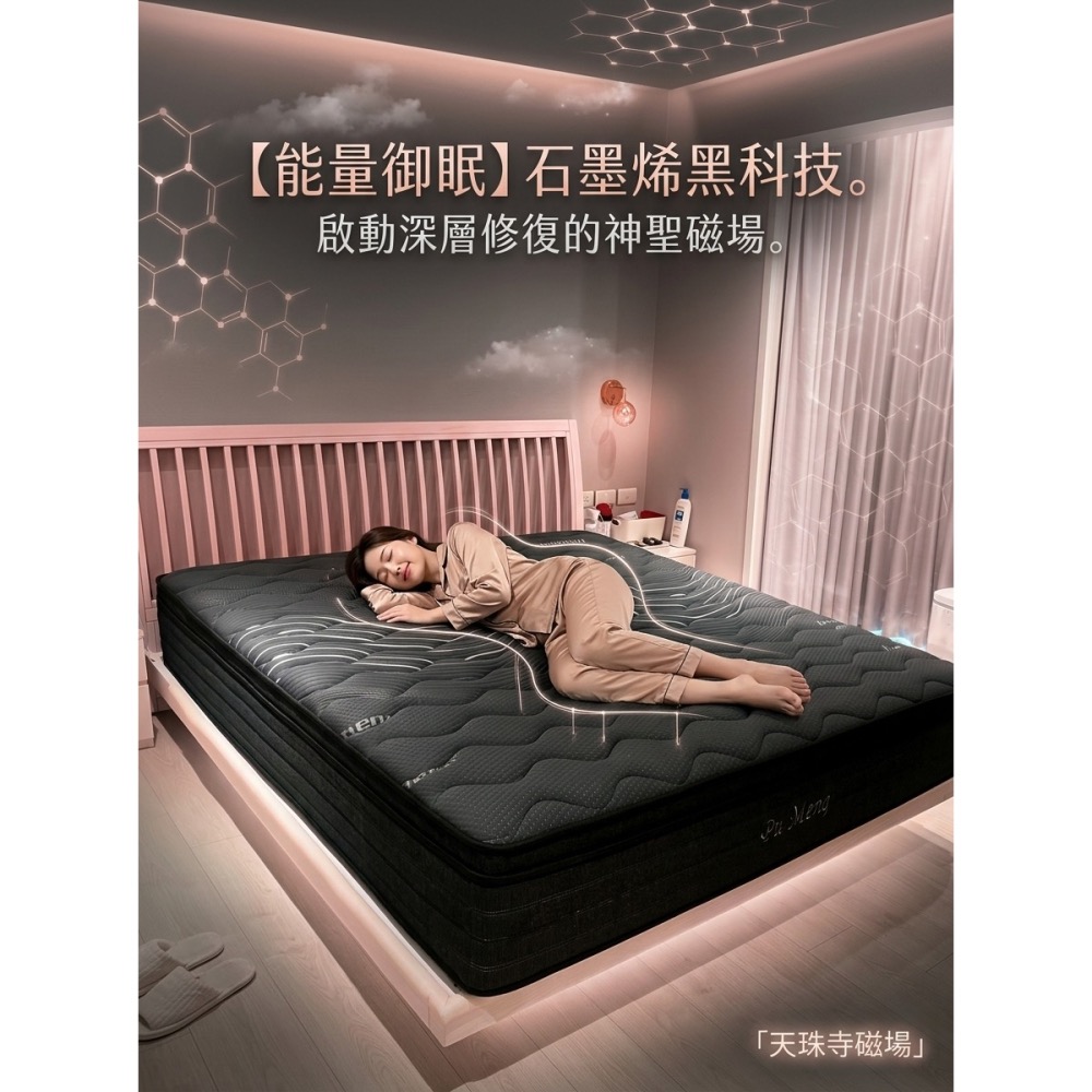 【工廠嚴選】能量御眠｜1800顆獨立筒石墨烯床墊護脊床墊｜難1800顆獨立筒石墨烯床墊護脊床墊-細節圖3