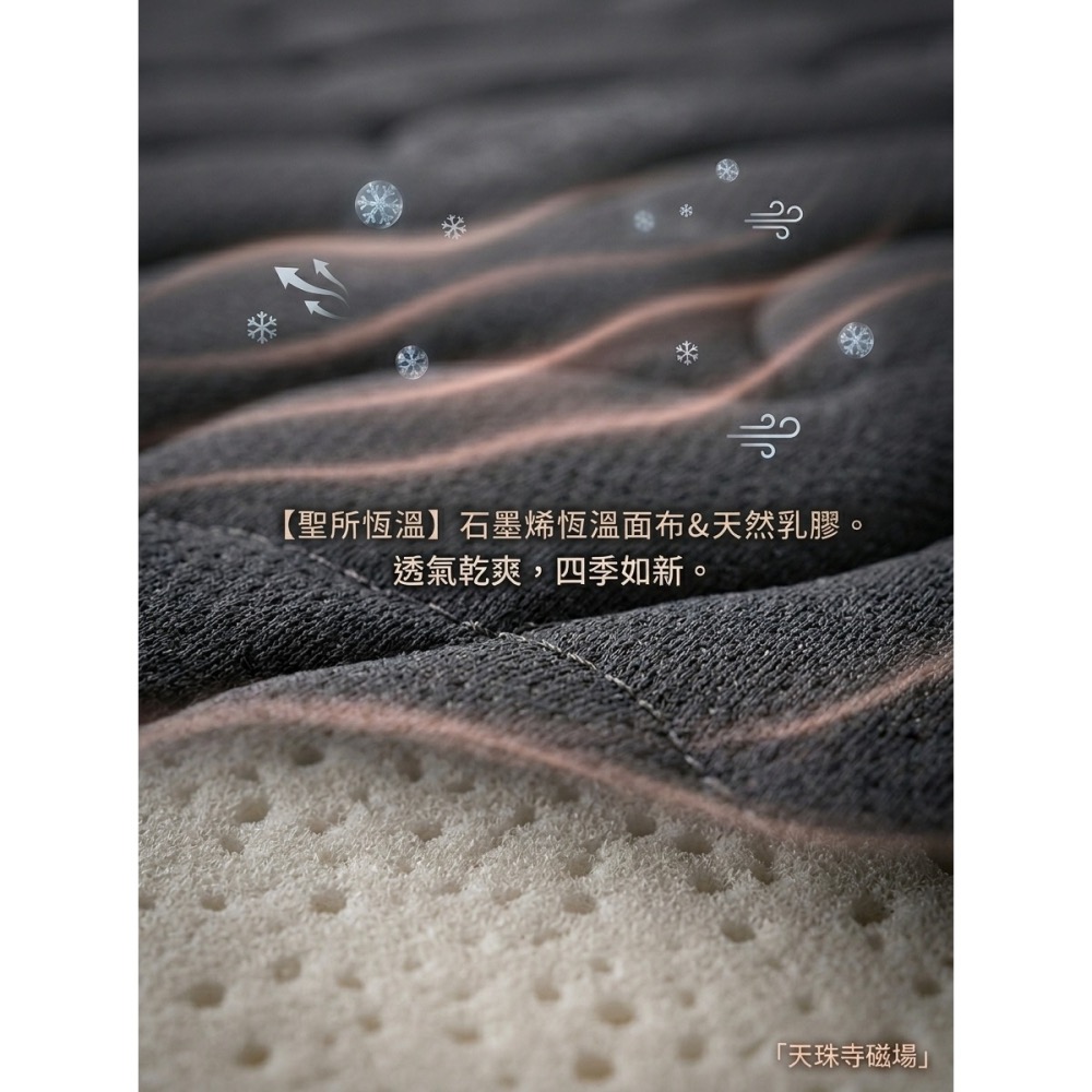 【工廠嚴選】能量御眠｜1800顆獨立筒石墨烯床墊護脊床墊｜難1800顆獨立筒石墨烯床墊護脊床墊-細節圖4