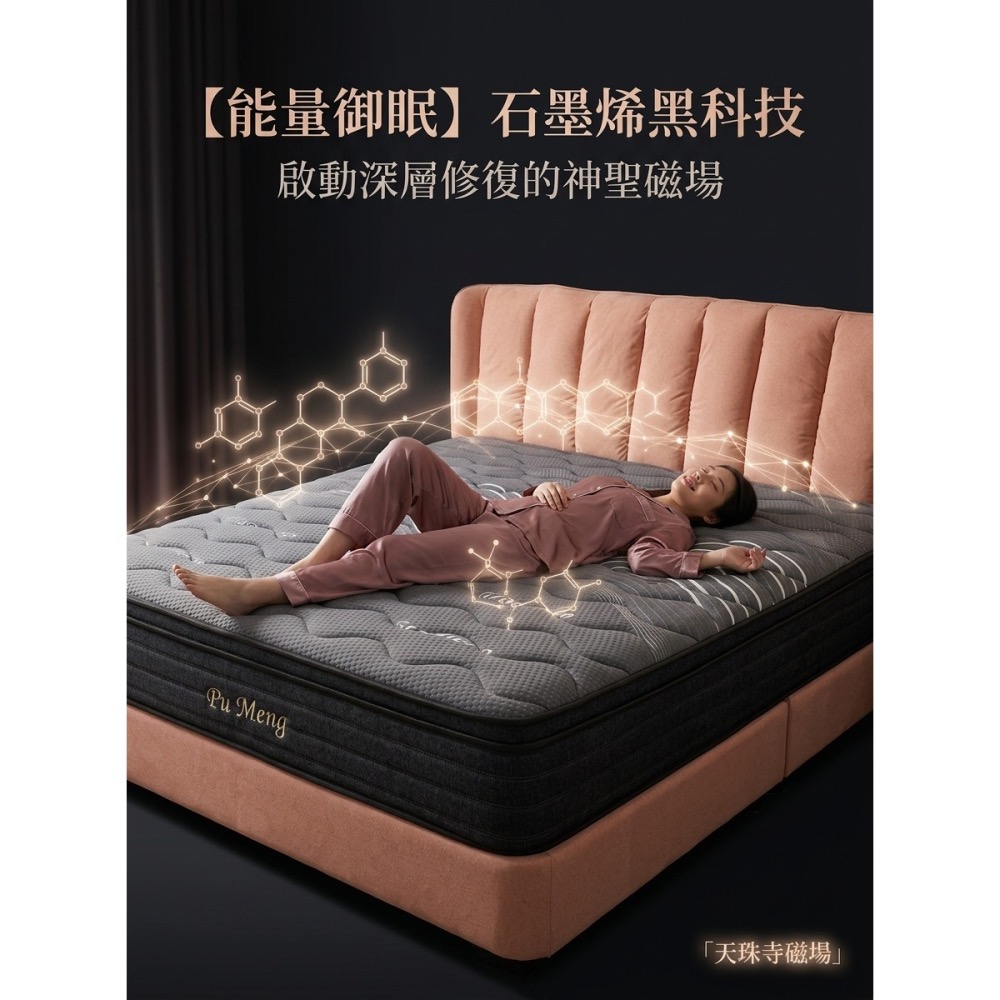 【工廠嚴選】能量御眠｜1800顆獨立筒石墨烯床墊護脊床墊｜難1800顆獨立筒石墨烯床墊護脊床墊-細節圖7